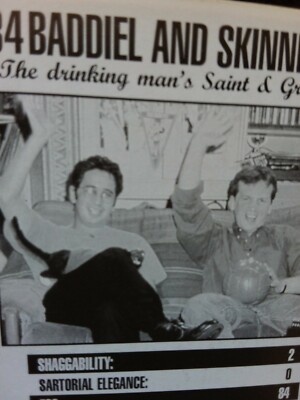 Frank Skinner and David Baddiel Melody Maker top rankers card E