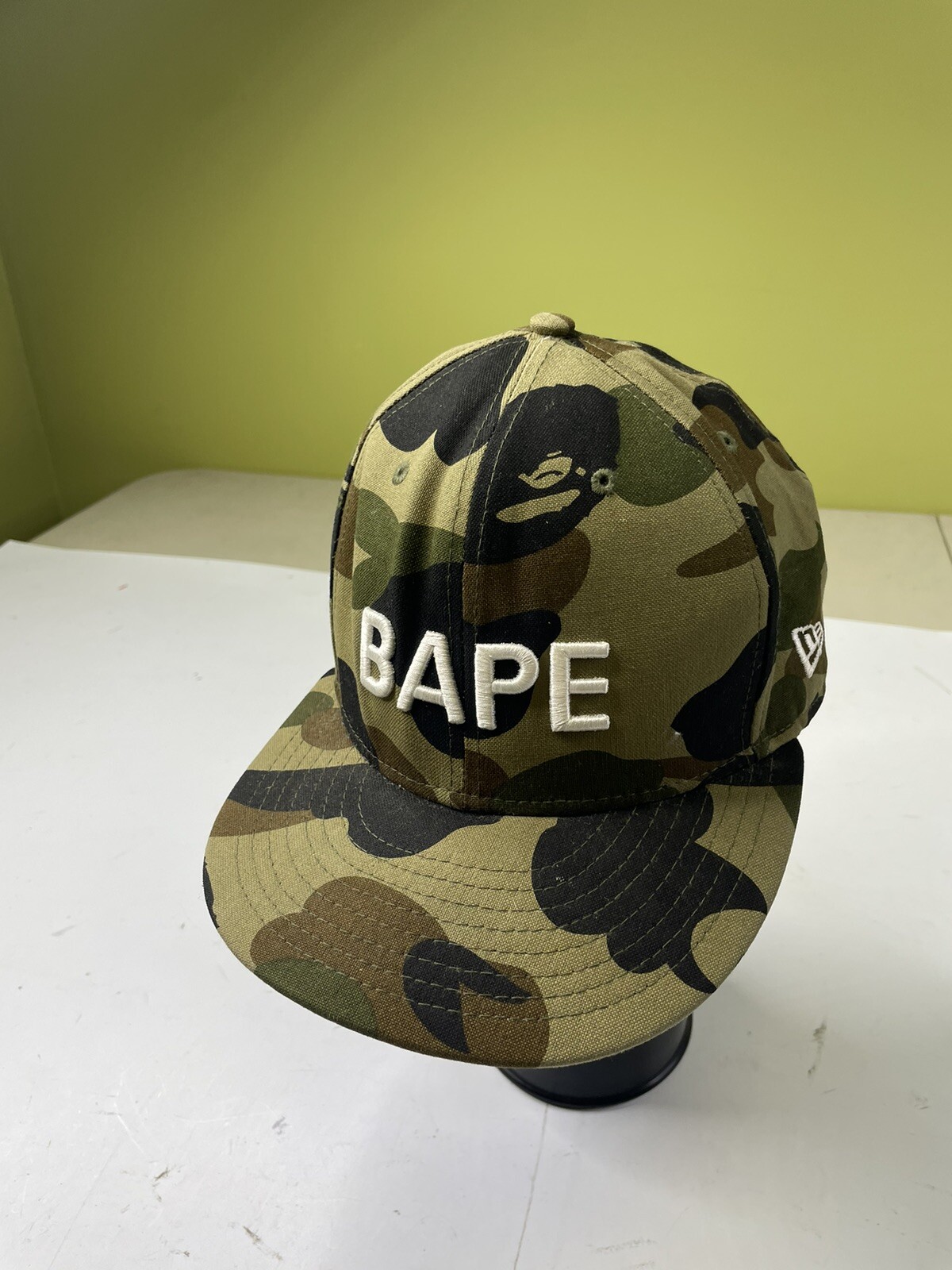 A Bathing Ape Bape New Era Fitted Hat Cap Size 1/2 Camo Baseball Y2K