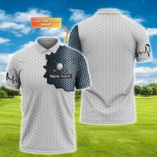 Golf Polo Shirt Personalized Name 3D Polo Shirt For Golfers Golf Polo Gifts For