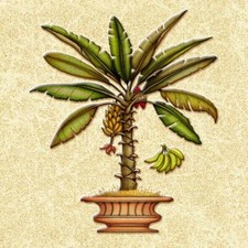 Ceramic Backsplash Tile Mural Floral Kitchen/Bathroom - Banana Palm 4