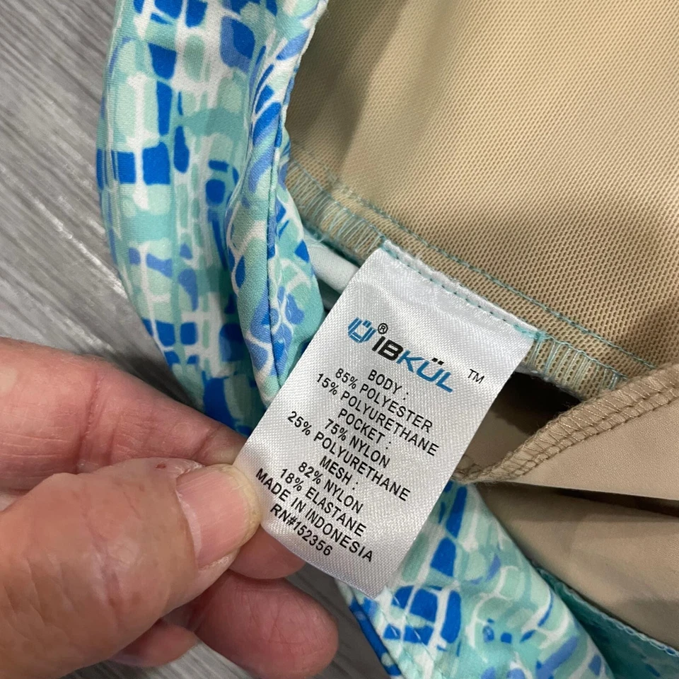 Ibkul Shorts Women’s 6 Bermuda Pull On Geometric UPF 50 Golf Tennis Pickleball - Image 4 of 4