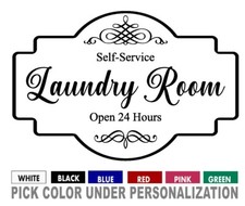 Laundry Room Door / Wall Decal Sticker, Large Sizes avail- Decorative Sticker