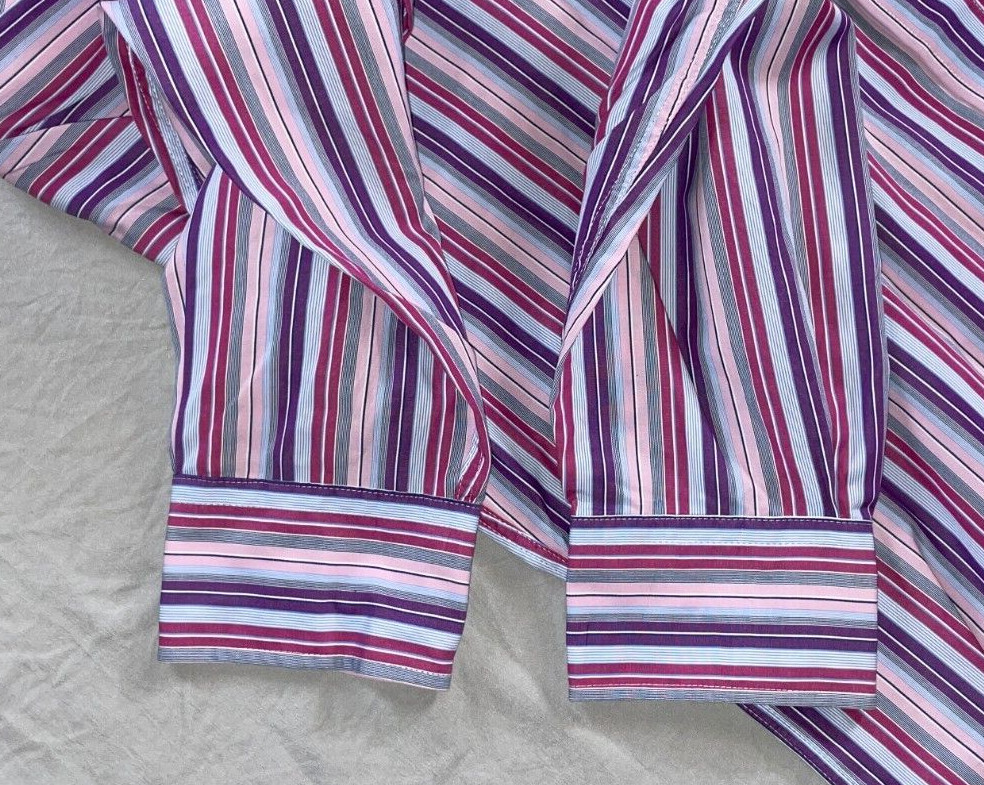 Faconable Classique Long Sleeve Button Front Cott… - image 4