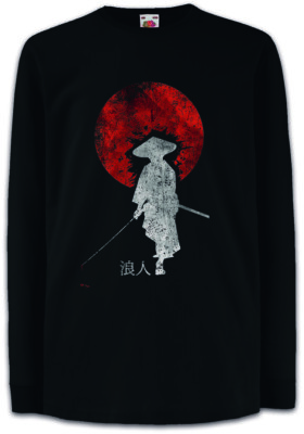 RONIN I Kinder Langarm T-Shirt Samurai Bushido Sword Armor Helmet Japan Dakana
