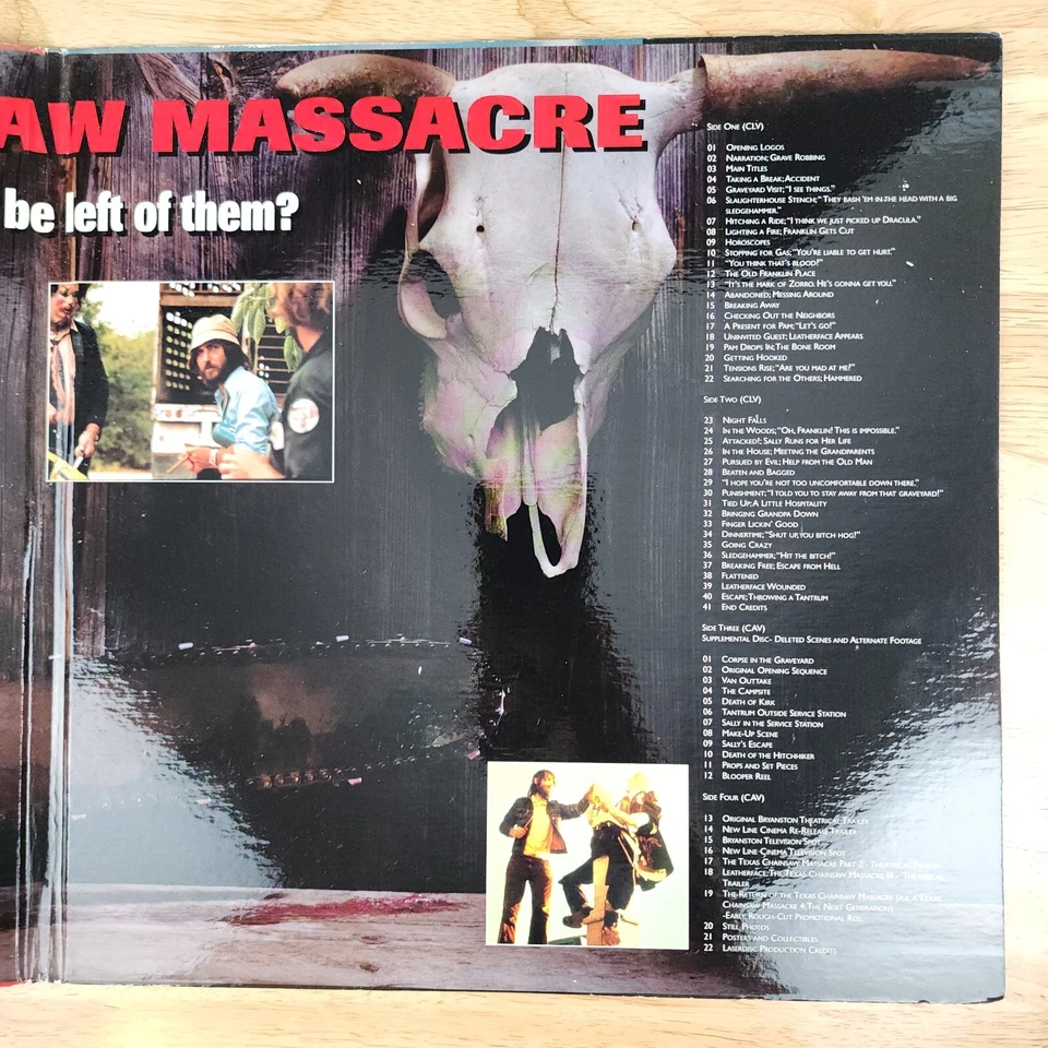 The Texas Chainsaw Massacre Laserdisc LD Movie Letterbox Collectors Edition — 第 3/4 张图片