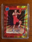 2021-22 Donruss Alperen Sengun Red Yellow Laser Auto Autograph