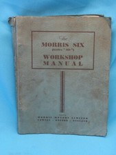 Vintage car THE MORRIS SIX (Series MS) Workshop Manual 1950's