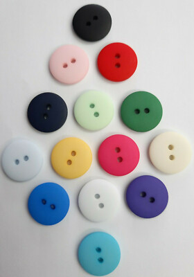 Runde Knöpfe Smartie Style 18mm 2 Loch Neuheit Knopf - 14 Farben - Baby