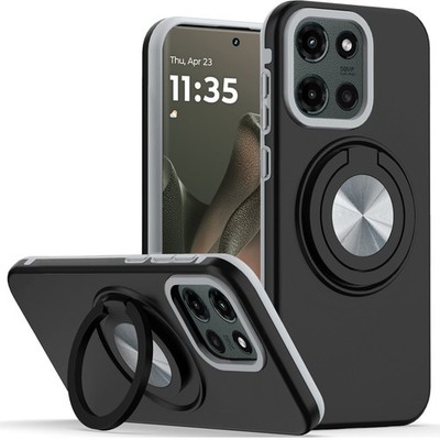 For Motorola Edge 2025 Case Solid Rugged Shockproof Cover with 360 Degree Stand