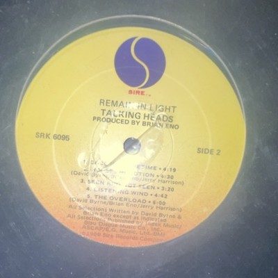 Talking Heads - Remain in Light Vinyl LP 12'' Sire 1980 SRK 6095