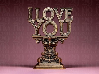 I Love You Skulptur | Antique Bronze Love Statue | Romantisches Geschenk |