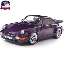 1990 Porsche 911 (964) Turbo Violet Blue 1/18 Diecast Solido S1803412 — SALE NEW