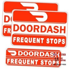 Red Doordash Magnetic Sign for Cars - Food Delivery Car Magnets - 3 Pack