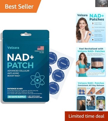 NAD+ Patches for Radiant Skin | , Water-Resistant & Easy to Use (30 Pack)