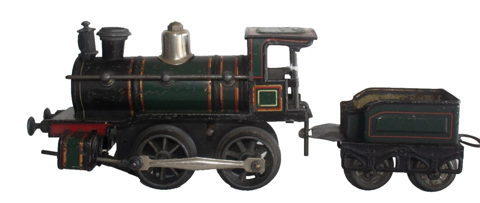 Early Version of Karl Bub (KBN) Clockwork 0-gauge Passenger Train Set - Image 3 of 4