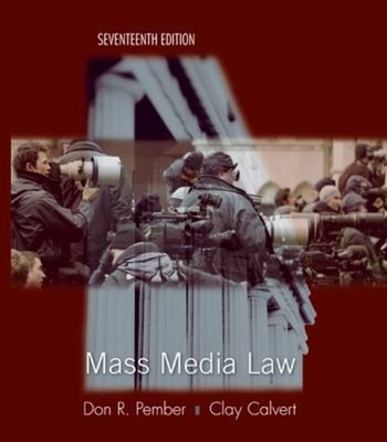 Mass Media Law Paperback Clay, Pember, Don Calvert