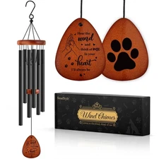 SteadStyle 25.5in Pet Memorial Wind Chime Dog Cat Remembrance Sympathy Gift