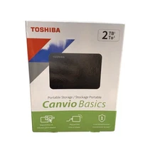 Toshiba Canvio Basics 2TB Portable External Hard Drive Black New In Box