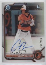 2022 Bowman Chrome Prospect Refractor 261/499 Collin Burns #CPA-CBS Auto vw1