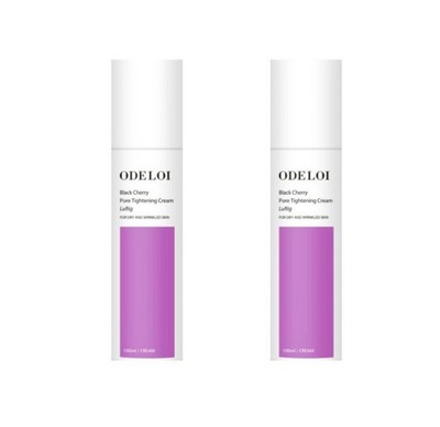 ODELOI Black Cherry Pore Tightening Cream Luftig 100ml x2 K-Beauty Pore Minimizi