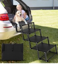 Dog stairs for car Extra Wide Nonslip Surface Folding New In Box 250 Pound Max