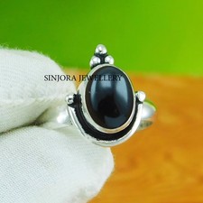 Black Onyx Gemstone 925 sterling silver handmade Gift Ring US size 5 to 13