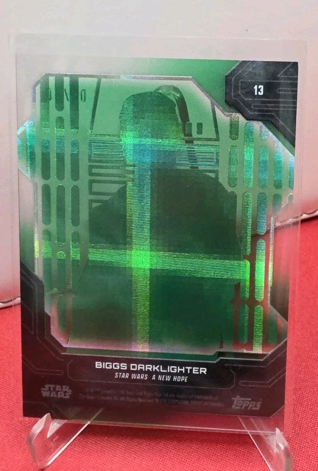 Topps Star Wars High Tek 2024 Biggs Darklighter /10 Green Imperial Wall #13 - Bild 2 von 2
