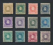 SPAIN STAMPS 1901-1905 KING ALFONSO XIII VALUES INC Sc #285 4pta MINT, F/VF