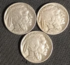 1936 Buffalo Nickels – Lot of 3 – Full Date – XF Condition – Nice Detail