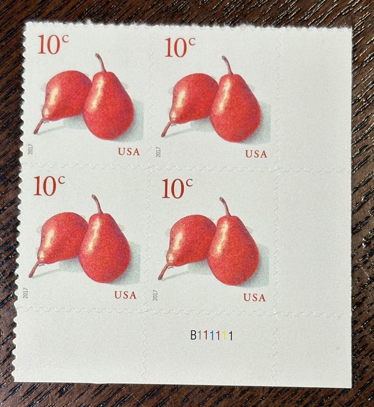 US  Scott #5178 10c Pears - Block of 4  MNH 