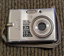 Nikon Coolpix L10 Digital Camera 5.0 MP 3x Optical Zoom W Strap Works Great