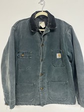 Vintage Carhartt CB1043 Blanket Lined Chore Coat Jacket Medium USA Distressed