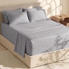 Bed Sheets 6 Piece Set Double Brushed Soft Peach Pink Cal King Hearth Harbor