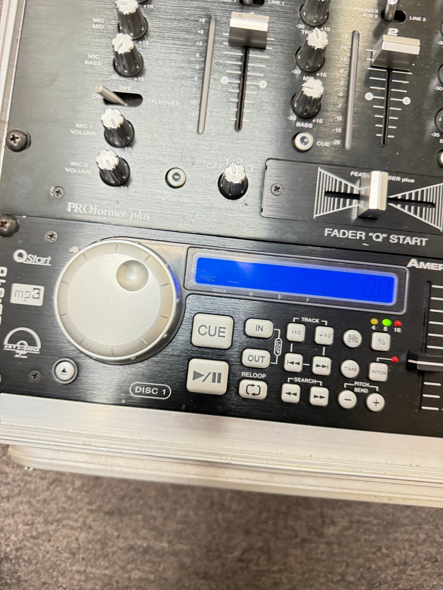 AMERICAN AUDIO Q-2422 MKII DJ MIXER PREAMP + MCD-510 CD BUNDLE W