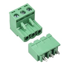 3 Pin 5.08mm Pitch Male Female PCB Screw Terminal Block 10 Sets