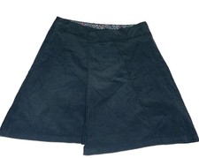 Whitestuff Women's Skirt Micro Cord Knee Length Size Uk 14 Dark Blue GC Lined