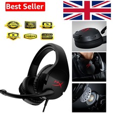Black Gaming Headset with Swivel Mic & Adjustable Steel Sliders &ndash; Cloud Stinger