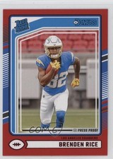 2024 Panini Donruss Rated Rookie Red Press Proof Brenden Rice #382 hu1