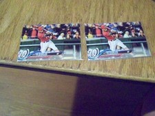2  VICTOR ROBLES  ROOKIE 2018 TOPPS  BASEBALL CARD  #166  2 TOTAL. rookie card picture