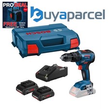 Image of Bosch 18v GSB 18V-55 Brushless Combi Hammer Drill - 2 x 4.0ah Procore Batteries