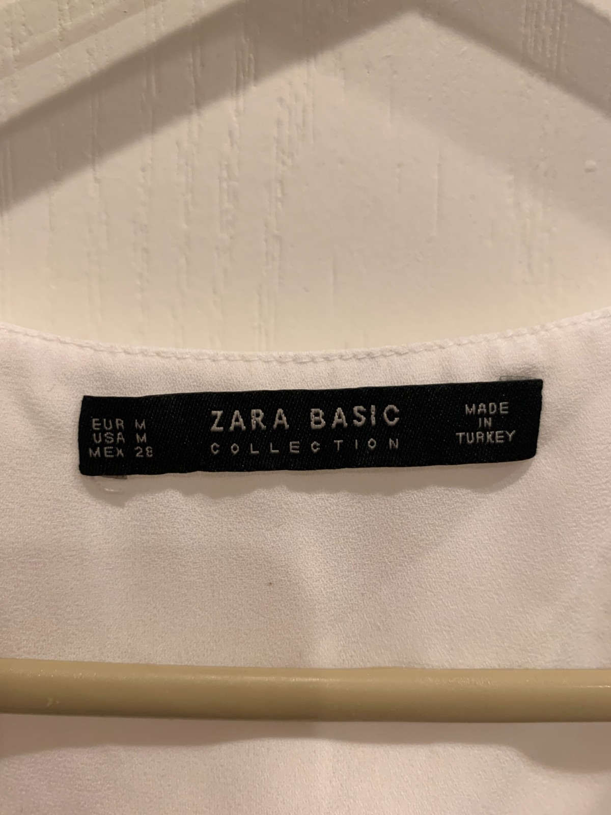 Zara Basic Collection Ruffle Front Sheer Top Crea… - image 3