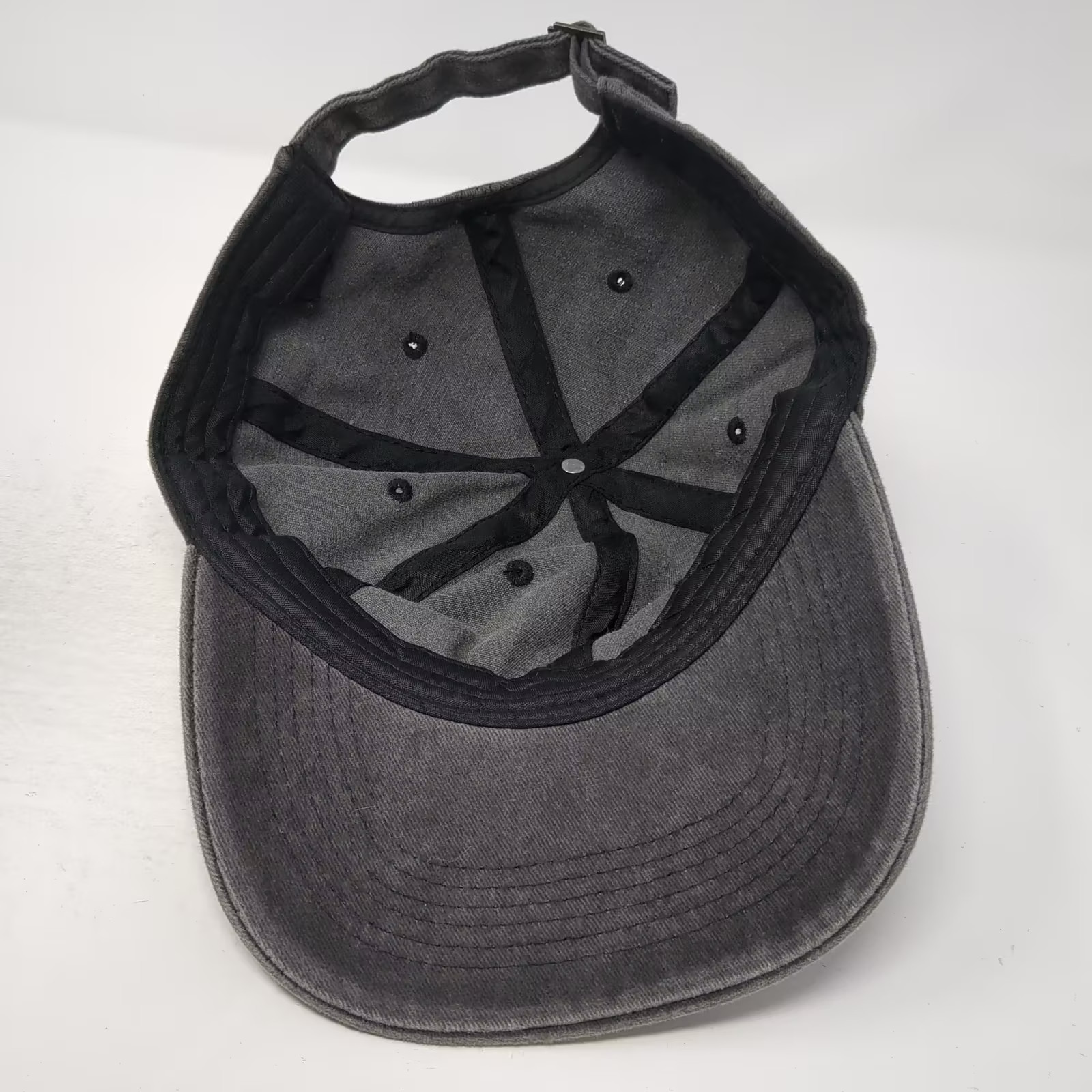 Gray Black Baseball Cap Hat Adjustable Slideback … - image 7