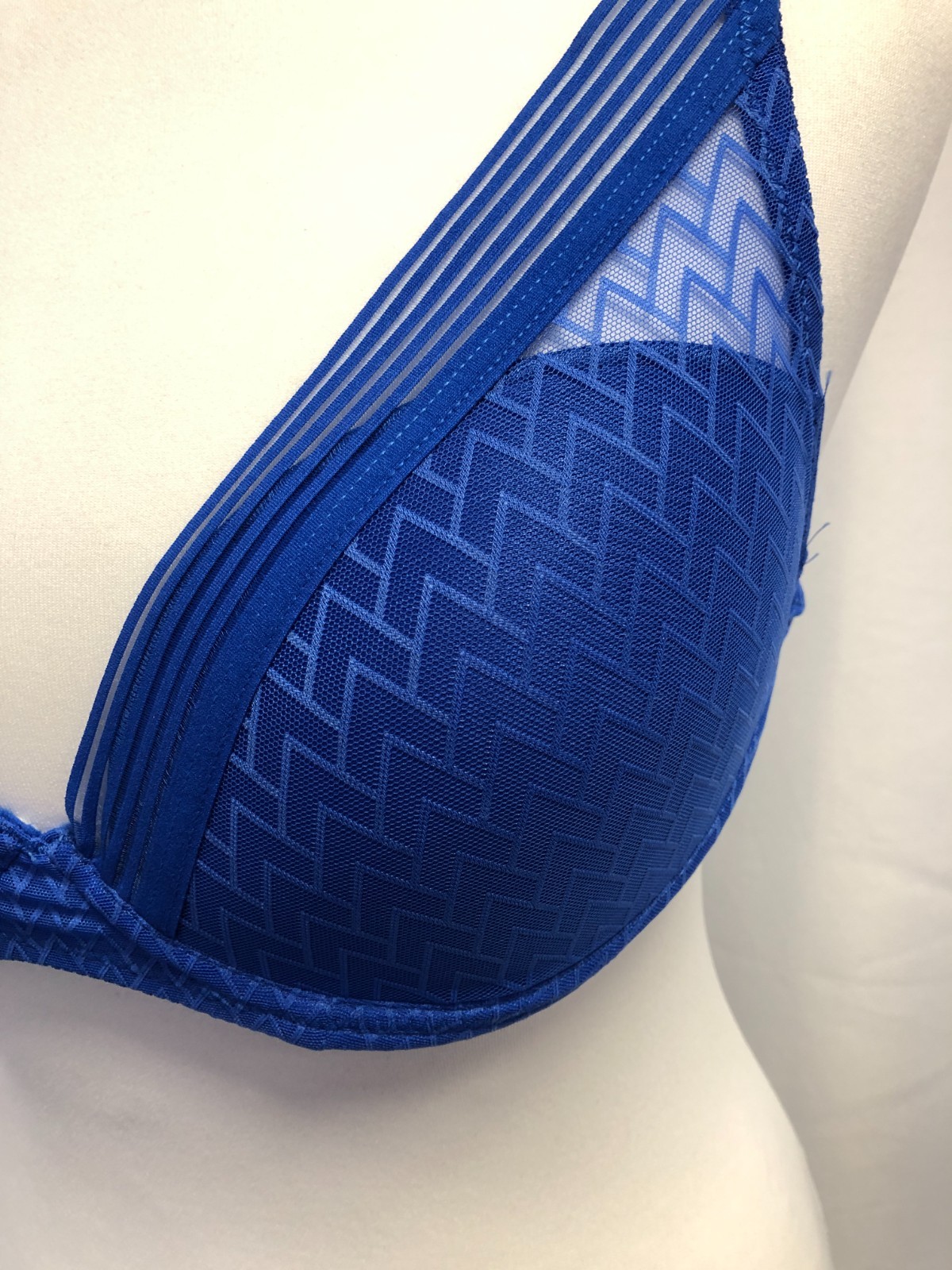 Bra Passionata 32DD Blue Patterned Underwired  BNWT image 2