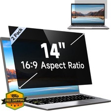 Mamol 2 Pack 14in Laptop Privacy Screen Anti Glare Removable
