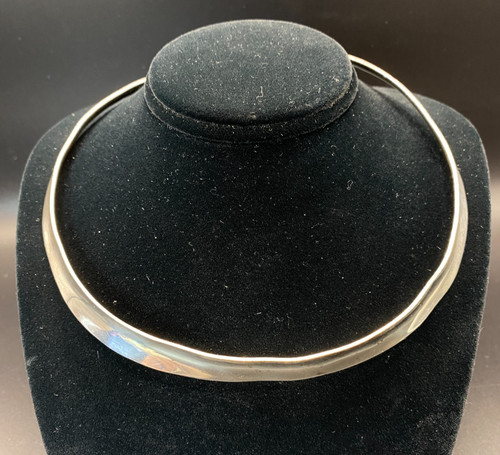 Vintage Sterling silver, TAXCO Mexico concave collar necklace - 31.27g
