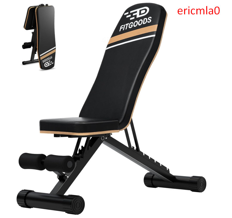 Assemble-Free Foldable Weight Bench Press for Home Gym, 660 LBS Capacity Incline