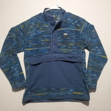 Mountain Hardwear Microchill Snap Fleece Pullover Mens Large Blue Casprian