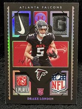 2022 Panini Encased Drake London Rookie Quad Material Diamond 1/1 RC #RQM-4