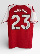 Mikel Merino Arsenal Signed Shirt 25/26 Home *COA* Proof & ACG authentication