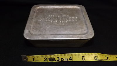 Vintage 1950's Aluminum Bernardin Speed E Freeze Freezer Tin with Lid